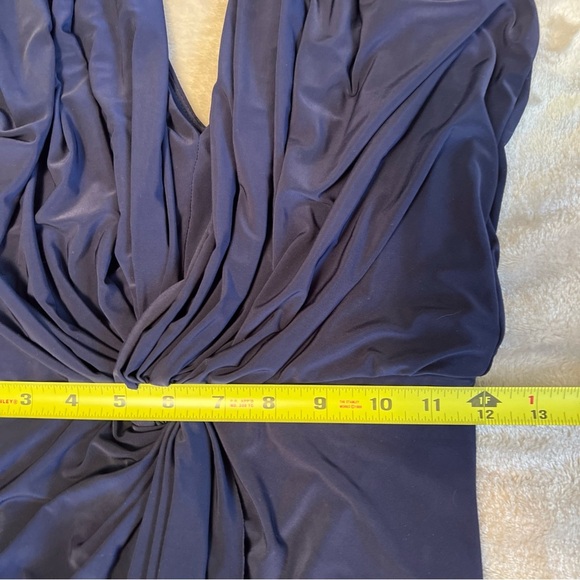 MISA Los Angeles Leza Gathered Crossover Sleeveless Tulip Maxi Dress Size Small - Picture 11 of 12